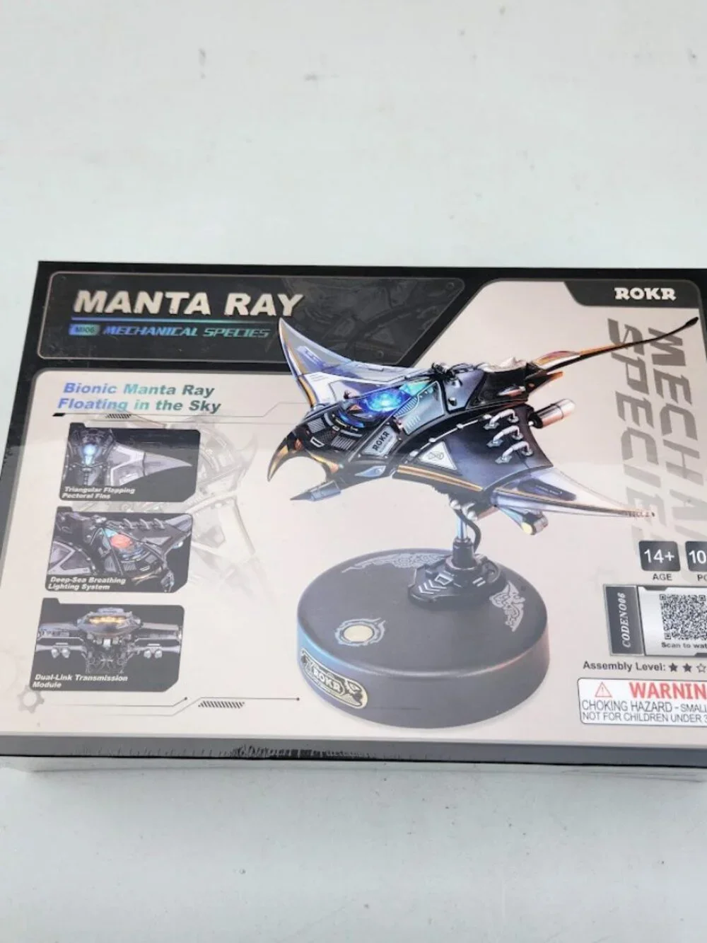 NEW ROKR 3D Metal Model Manta Ray Electric Mechanical Building Model Teens Toy P